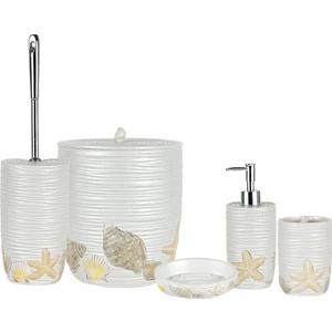 Seyşel Banyo Aksesuar Seti 5'li Bej