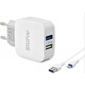 3.4A Çift USB Adaptör + Micro USB Kablo