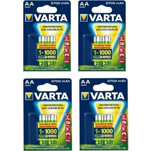 2700 Mah Aa Şarjlı Pil 8'li