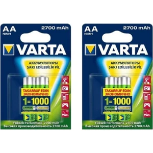 2700 Mah Aa Şarjlı Pil 4'lü