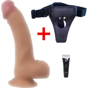 20 Cm Belden Bağlamalı Penis +Jel