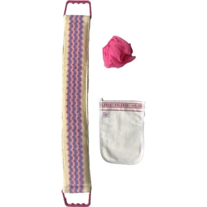 Uzun Saplı Lif Kelebek Kese Top File Lif Uzun File Bora Lif 4 Lü  Set