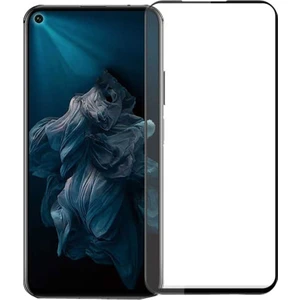 Case Street Huawei Nova 5t Full Kapatan Renkli Cam Tam Koruma - Siyah