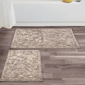 Alanur Home Antik Cotton 2'li Paspas Eskitme Kahve