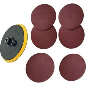 Cırt Zımpara 6'lı + Zımpara Tabanı 115 mm 80 Kum