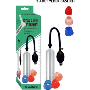 Stallion 20 cm Penis Pompası + 3 Yedek Başlık