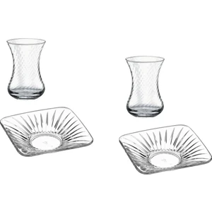 Ince Belli Gravürlü Çay Seti Takımı 12 Prç.