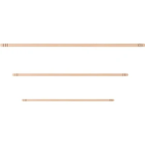 Doğal Verniksiz Ahşap Oklava 3 Lü Set 50/60/80 Cm.