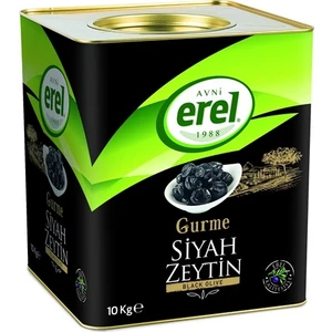 Avni Erel Özel Seçme 200-230 Yağlı Siyah Zeytin 10 kg