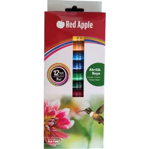 Red Apple  Renkli Akrilik Boya 9 ml 12'li