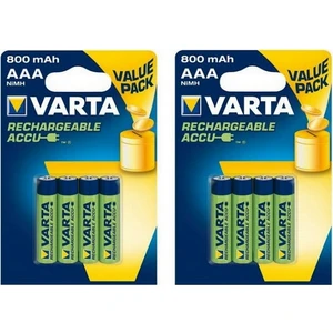 800 Mah Aaa Şarjlı Kalem Pil 8'li