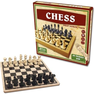 Chess Ahşap Satranç Takımı Plastik Satranç Taşlı