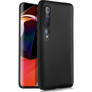 Case 4U Xiaomi Mi 10 Kılıf Klasik Mat Renkli Yumuşak Premier Silikon Siyah