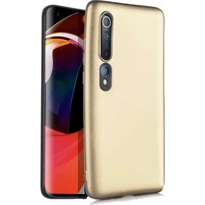 Case 4U Xiaomi Mi 10 Kılıf Klasik Mat Renkli Yumuşak Premier Silikon Altın