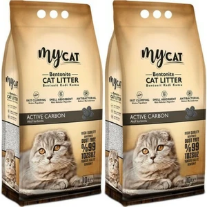 My Cat Aktif Karbon Topaklaşan  Bentonit Kedi Kumu 10 lt x 2 Adet