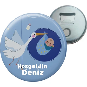 Grafilli Design Hoşgeldin Bebek Kişiye Özel Magnet Açacak 10 Adet - 0018