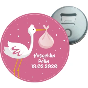 Grafilli Design Hoşgeldin Bebek Kişiye Özel Magnet Açacak 10 Adet - 0018