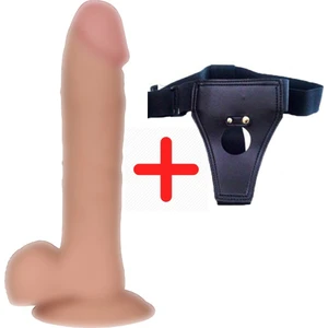 24 Cm Belden Bağlamalı Penis Dildo
