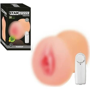 Star Büyük Boy Titreşimli 17 cm Realistik Suni Vajina Mastürbatör