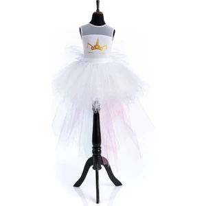Tameris Kostüm Unicorn Elbise Lady Beyaz Kısa