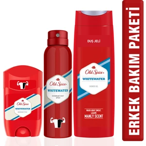 Old Spice Duş Jeli 400 ml + Sprey Deo 150 ml + White W Deo Stick 50 ml