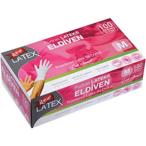 Pudralı Lateks Eldiven ( M ) - 100 Adet