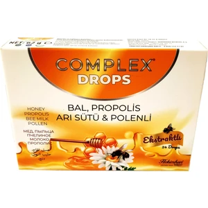 Complex Drops Bitkisel Boğaz Pastili Bal, Propolis, Arı Sütü & Polenli 24 Drops