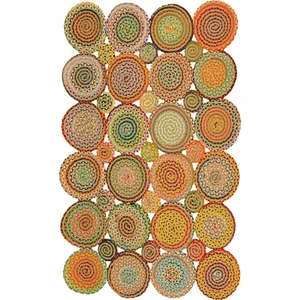 Nomad El Dokuma Jüt Halı 22 Multi 80 x 150 cm