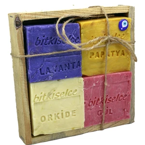 Doğal Yağlarla El Yapımı 4'lü Sabun Seti - Gül, Lavanta, Papatya ve Orkide (450 gr.)