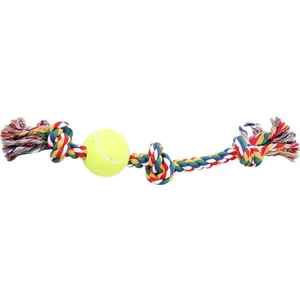3 Düğümlü ve Tenis Toplu Ipli Köpek Oyuncağı 10X4