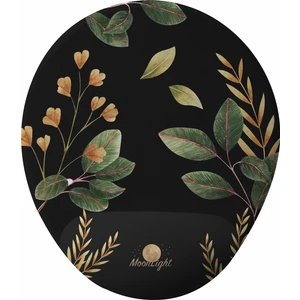 Black Flower Bilek Destekli Tasarım Mouse Pad