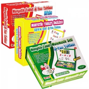 Diy-Toy  Manyetik Tablet Alfabe - Matematik ve İngilizce Eğitim Seti - 3'lü Set