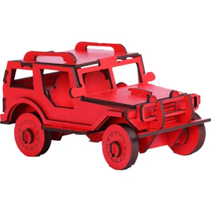 Ahşap Jeep 3 Boyutlu Yapboz