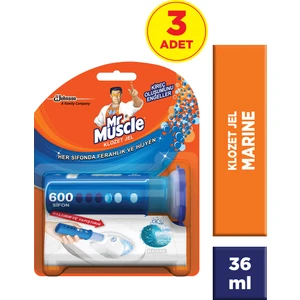 Mr Muscle Klozet Jel Marine 3'lü
