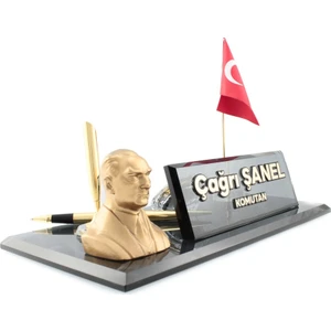 Reklam Atay Kişiye Özel Atatürk Biblo Kabartma Yazı Masaüstü İsimlik