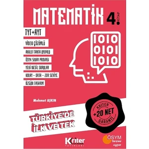 Kriter Akademi Yayınları 10 Net Garantili Matematik 2