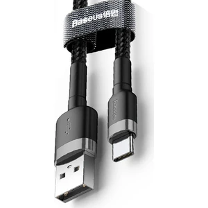 CATKLF-UG1 Cafule USB Type-C 3 M 2.0A Hızlı Şarj Halat USB Kablo Siyah - Gri