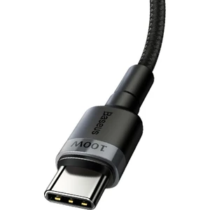 Cafule PD2.0 100W USB-C - Type-C Data ve Şarj Kablosu 20V 5A 2 mt CATKLF-ALG1 - Siyah - Gri