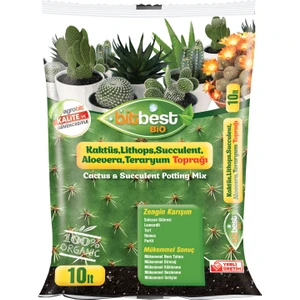 Bio Kaktüs Lithops ve Succul.toprağı 10 lt Gübreli Karışım