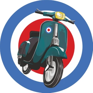 Sticker Fabrikası Vespa Sticker 00022 12 x 12 cm Renkli
