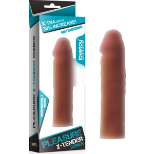 Esmer Damarlı Gerçekci Dokulu 2.5 Uzatmalı Penis Kılıfı