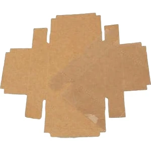 Janef Hediyelik Kraft 8 x 8 x 3 cm Asetat Kapaklı Kutu 50'li