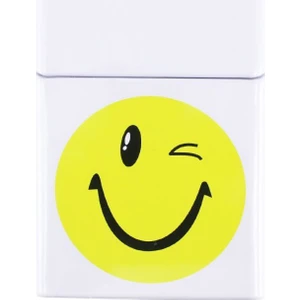 Smile Metal Kısa Sigara Kutusu Krom (Paket Için)