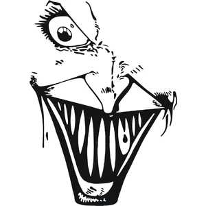 Sticker Fabrikası Joker Batman Şeffaf Sticker 00056