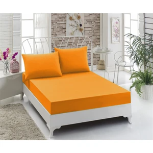 Hepsi Home Tek Kişilik Lastikli Çarşaf Seti Turuncu