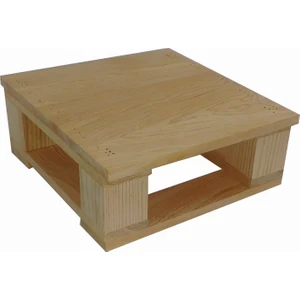 Wooden Gold Ekran Yükseltici Monitor Stand Düz Yüzey Palet Tarz Doğal Ahşap 19 Cm.