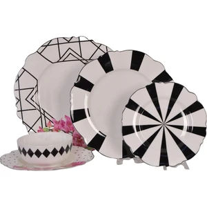 Mikasa Moor Black And White 33 Parça Yemek Takımı Seti