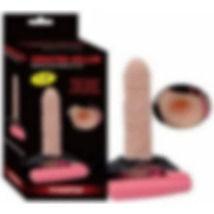 Içi Boş 18 cm Titreşimli Strapon Belden Bağlamalı Protez Penis