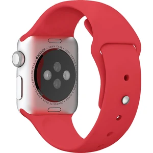 Apple Watch Seri 7/6/SE/5/4/3 Silikon Kordon 45mm 44mm 42mm Uyumlu Gül Kırmızı