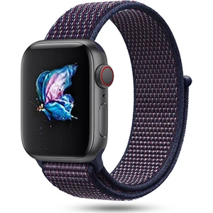 Apple Watch Seri 10 42mm, Seri 9/8/7/6/SE/5/4/3 Spor Loop Dokuma Kordon 41mm 40mm 38mm Uyumlu Çivit